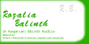 rozalia balinth business card